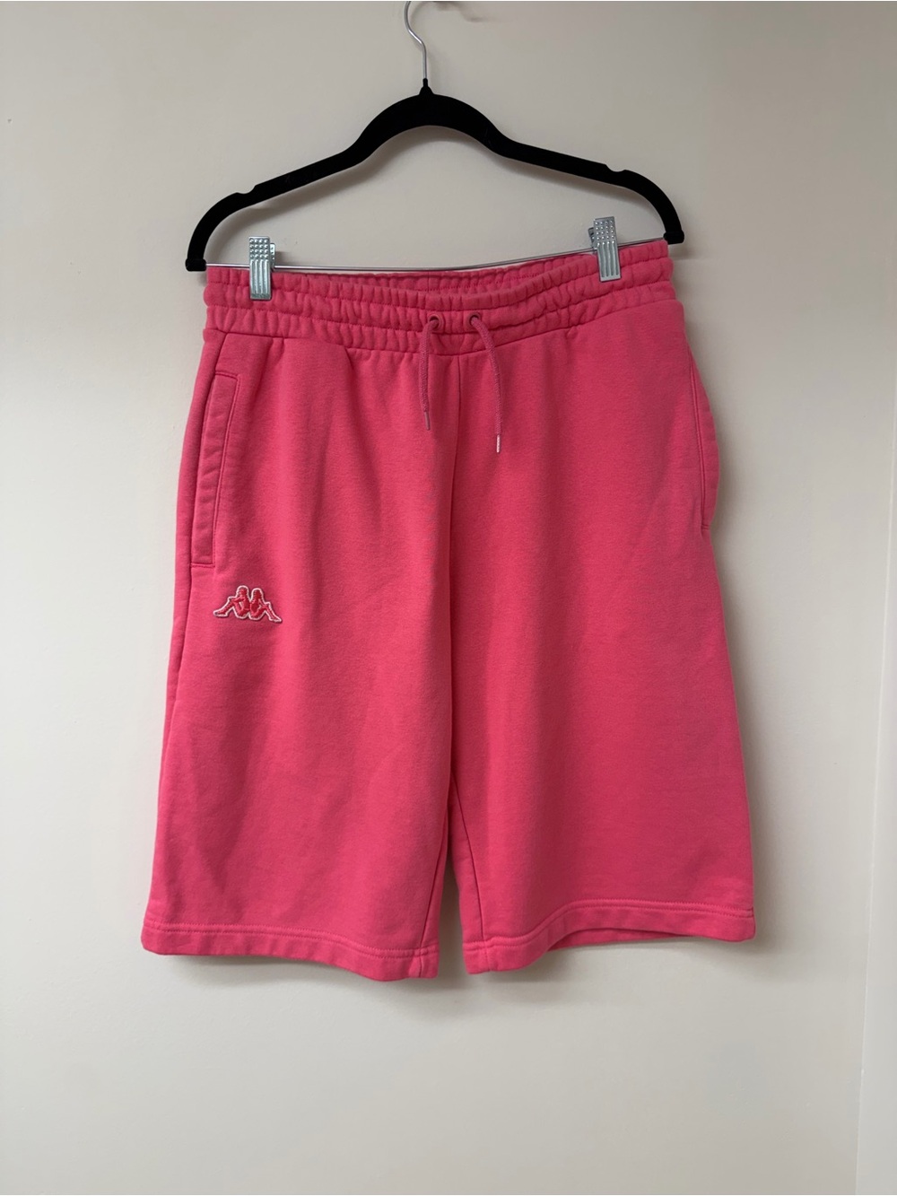 Kappa Men’s cotton Pink Logo Sweat Shorts,L